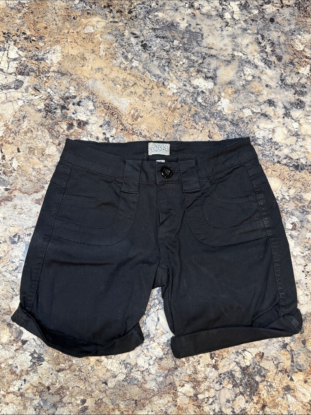 BeBop Black Rolled-Hem Women's Shorts